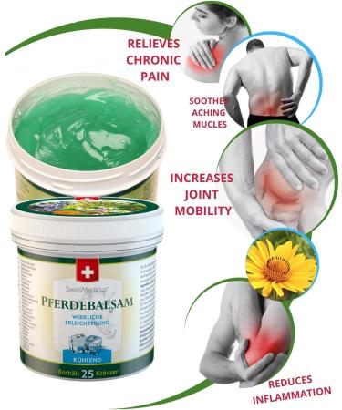  SwissMedicus Horse Ointment - Cooling Balm SwissMedicus Horse - Muscle and Ligament Massage Cream - Ideal for Athletes - Natural Plant Extracts - 500 ml - Buy Online on GoSupps.com