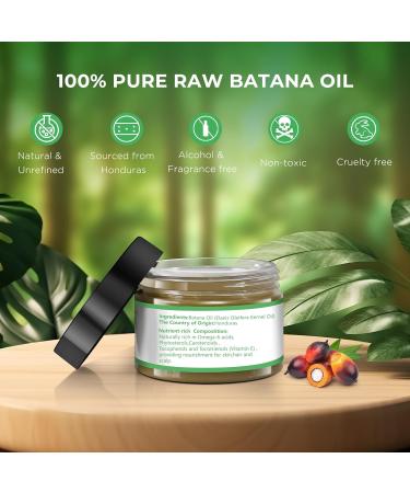 Mysense Raw Batana Oil for Hair Growth 100% Pure Unrefined Dr. Sebi Hair Growth Oil Scalp and Hair Care for Women & Men Prevent Hair Loss Promote Hair Thickness - Buy Online on GoSupps.com