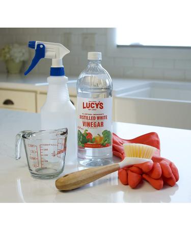 Lucy's Family Owned Natural Distilled White Vinegar 32oz Bottle (Pack of 2) - 5% Acidity - 64oz Total - Buy Online on GoSupps.com
