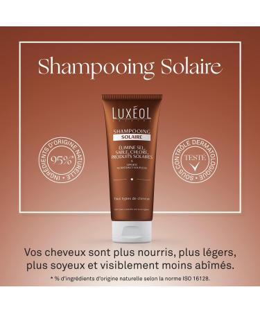 LUX OL - Solar Shampoo - Nourishing Hair Care for Beach Swimming Pool - Eliminates Salt Sand Chlorine Products - Silicone Free - 95% Natural Ingredients - Made in France - 200ml - Buy Online on GoSupps.com