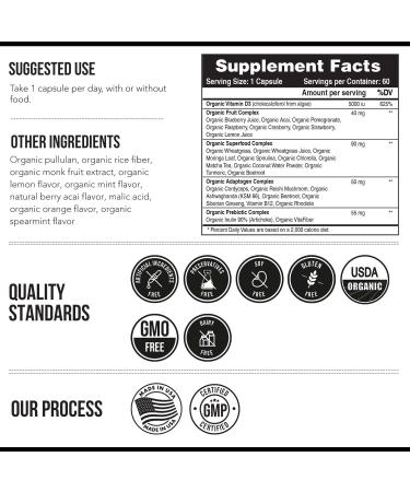 Organic Vitamin D3 5000 IU - Plant-Based Cholecalciferol, Vegan & Gluten-Free - 60 Capsules - Buy Online on GoSupps.com