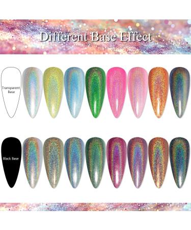 8PCS/6PCS Gel Nail Polish Set Holographic Gel 7ml Colorful Super Laser Shiny Varnish Semi Permanent UV Nails Art Lacquers - (Color: SE-Set042-Box) - Buy Online on GoSupps.com