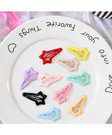 Daycount 10pcs Colorful Stars Duckbill Hair Clips for Ladies, Teens, Girls - Hair Salon Hairpins (Random Color) - Buy Online on GoSupps.com