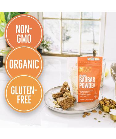 Organic Baobab Powder with Electrolytes, Iron, and Vitamin C - 6 oz - Buy Online on GoSupps.com