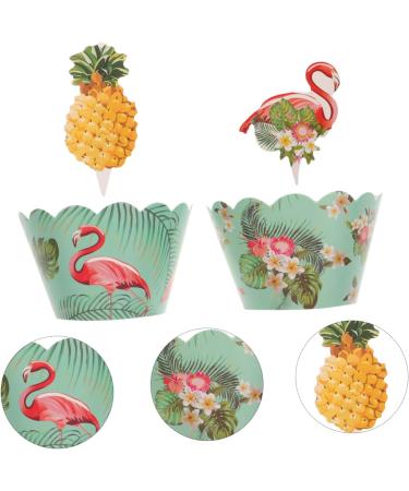 Alipis 24pcs Hawaii Cupcake Wrappers Hawaii Cupcake Toppers Hawaiian Cake Picks Birthday Cupcake Toppers Hawaiian Decor Hawaii Cake Pick Tropical Wedding Decor Leaves Paper Tray - Buy Online on GoSupps.com