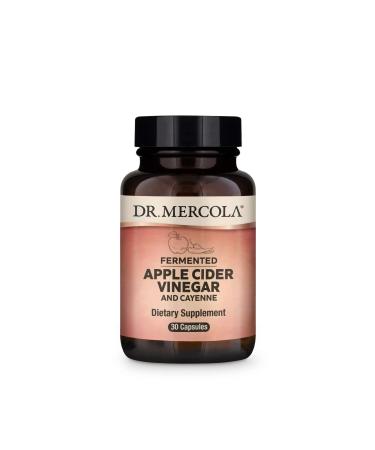 Dr. Mercola, Organic Fermented Apple Cider Vinegar and Cayenne Pepper, 30 Servings (30 Capsules), Capsules, Supports a Healthy Metabolism, Non GMO, Soy Free, Gluten Free