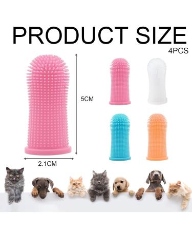 4pcs Dog Toothbrush Dog Finger Toothbrush Dog Toothpaste Finger Toothbrush Dog Dog Toothbrush Finger Cat Toothbrush For Dogs Cats And Small Pets Dental Care Easy Dog Teeth Cleaning - Buy Online on GoSupps.com
