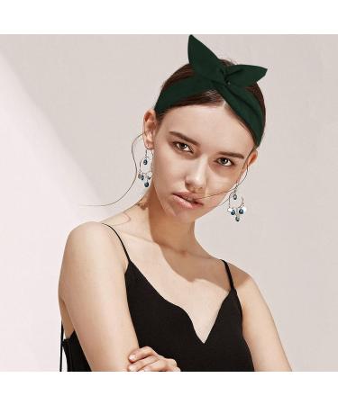 4 Pieces Headband with Bow Vintage Women's Headband Women's Headband Bow Hair Band Wire Retro Headband Hair Band with Wire Plain Hair Band Rockabilly Women's Wire Bendable Headband - Buy Online on GoSupps.com