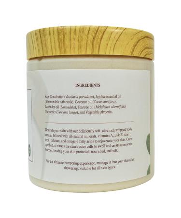 Organic Shea Body Butter with Tea Tree & Lavender - Deep Moisturizer for Dry Skin | 14 oz - Nourish & Protect - Buy Online on GoSupps.com