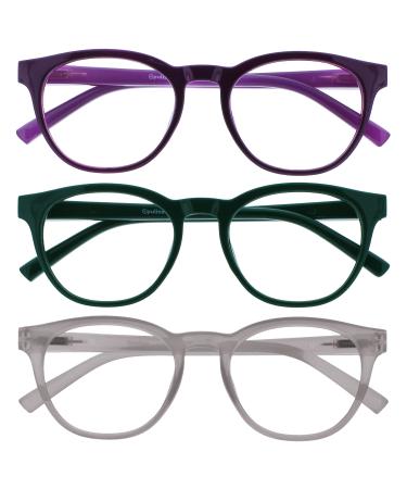 Opulize Blu - glasses Blue light filter 3 Series Pack COULD FRING FREAT SATE INFIERNIES IMPTIRE INTATE COMPUTER GAMING RESIGN Men's women BBB5-137 +0.00 Dioptries purple / green / ice cream