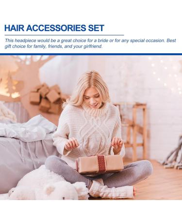 3pcs Rose Hair Accessories Set | U-shaped Hair Stick Side Comb & Tie for Women & Girls | Perfect for Any Occasion - Buy Online on GoSupps.com