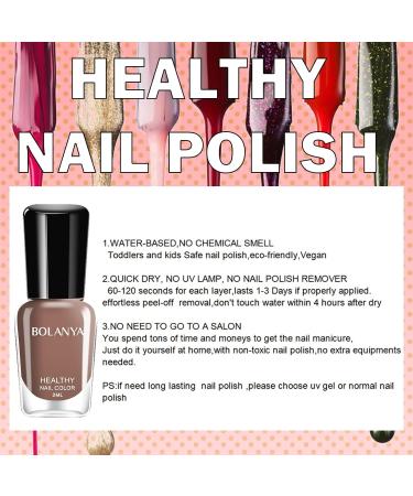 Peel Off Nail Polish - Nude Color Nail Varnish Quick Dry Type Gel Nail Polish with Non Toxic Water Based Formula Nail Paint 10ml Nail Gel Polish for DIY at Home Teens Kids Women B142-Nude - Buy Online on GoSupps.com
