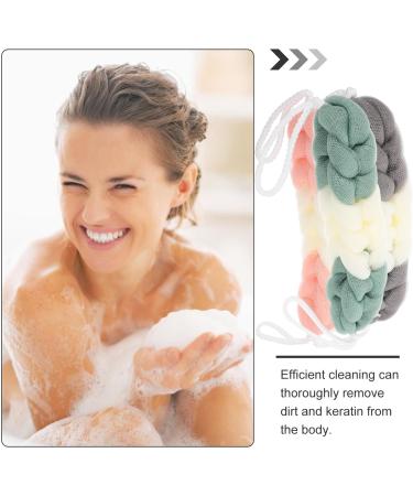 FRCOLOR 3pcs Bath Shower Loofahs - Long Exfoliating Sponges Body Scrubber for Women & Men | Ideal for Relaxing Spa Experience - Buy Online on GoSupps.com