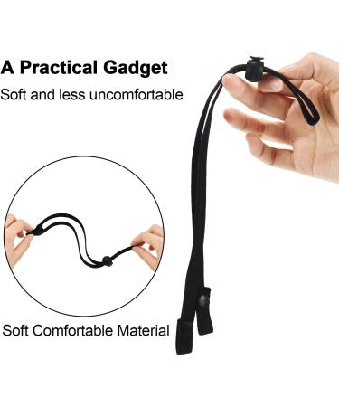 12 Pack Black Adjustable Anti-Slip Ear Straps for Nurses and Food Workers - Buy Online on GoSupps.com