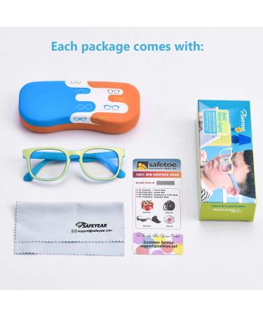 Safeyear Kids Blue Light Blocking Glasses SG022 | Anti-Eyestrain & UV Protection for Boys & Girls - Ideal for Computers Gaming & Reading - Buy Online on GoSupps.com