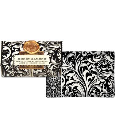 Michel Design Works Triple-milled and Handmade Large Bath Soap Bar Honey Almond Scent and Design with Shea Butter Long Lasting 8.7oz Bar - Buy Online on GoSupps.com