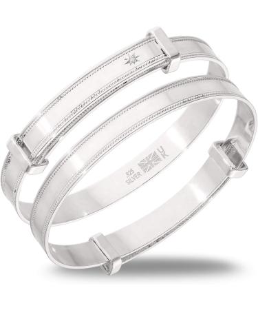 Baby Bangle Expander Bracelet - 925 Sterling Silver for Christening, Birthday, and Baby Shower - Buy Online on GoSupps.com
