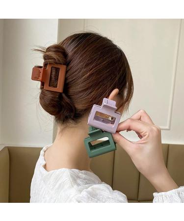 4 Pack Hair Clips for Women 2.1" Large Claw Clip Strong Hold Hair Clips for Thick & Thin Hair Non Slip Hair Clips for Styling Fashion Matte Hair Accessories 4 Different Color - Buy Online on GoSupps.com
