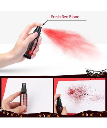 UNIMEIX 2 OZ Fake Blood Spray & 1 OZ Gel Makeup Kit Washable SFX Blood for Halloween Cosplay Zombie & Vampire Parties - Buy Online on GoSupps.com