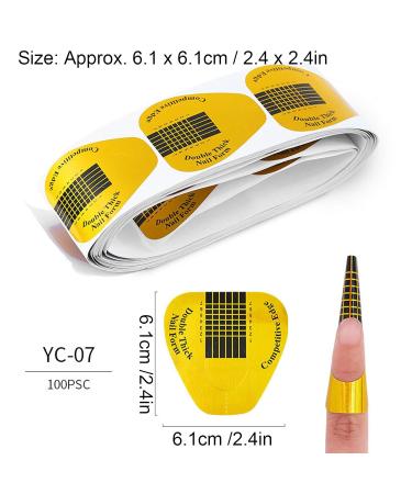 500pcs Self-Adhesive Nail Forms for French Tips - PVC Nail Extension Stickers | Manicure Tools for Perfect Nails - Buy Online on GoSupps.com