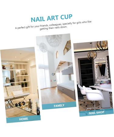 FRCOLOR 2 Pcs Nail Art Crystal Cup Nail for Acrylic Application Nail Dappen Dish Dappen Dish Bowl Liquid Container Nail Powder Dish Crystal Nail Cup Glass White Dipping Dish 5.5x5.5cmx2pcs Whitex2pcs - Buy Online on GoSupps.com