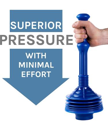 JS Jackson Supplies Blue Bellows Accordion Toilet Plunger with Black Storage Tray - Buy Online on GoSupps.com