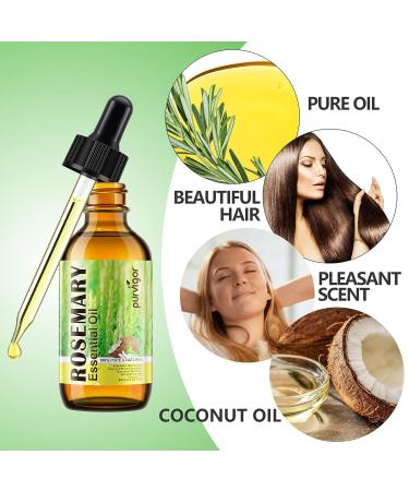 Rosemary Essential Oil for Hair Growth & Skin Care (2 Fl Oz) - Stimulates Growth, Nourishes Scalp, Improves Circulation - Hair Loss Treatment - Buy Online on GoSupps.com