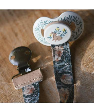 Elodie Details Pacifier & Clip Set - Fabric & Stainless Steel for Boys & Girls | Universal Silicone Ring | Compatible with All Pacifiers - Buy Online on GoSupps.com
