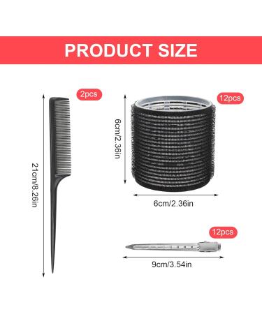 Curlers Large Curls Set - 26 Piece Self-Adhesive Rollers & Clips for Heatless Styling - Ideal for Long, Medium, Short Hair - Buy Online on GoSupps.com