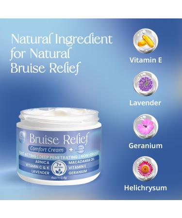 Bruise Relief Cream with Arnica & Vitamin K Extra Strength Formula for Bruising Discoloration and Thin Skin Fast-Absorbing Moisturizer for Seniors & Delicate Skin - Buy Online on GoSupps.com
