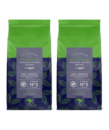 by Amazon Select Brazil Coffee Beans Medium Roast 1kg (2 x 500g) - Rainforest Alliance Certified