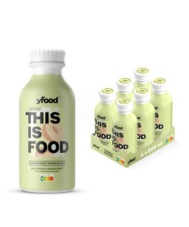 YFOOD Drink Heavenly Hazelnut delicious drinking meal for on the go this is food drink 33g protein 26 vitamins and minerals 6 x 500ml taste hazelnut incl. 1.50 Pfand Heavenly Hazelnut (deposit) 500 ml (6 Pack)