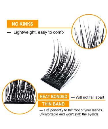 Buy B&Q Lash Clusters D Curl 8-16MIX - DIY Eyelash Extensions, 72 Fluffy Individual Lashes - Buy Online on GoSupps.com