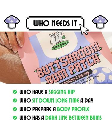 CHASIN' RABBITS Buttshroom Bum Patch | Butt Enhancement Gel with Caffeine & Berries - Buy Online on GoSupps.com