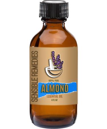 Sensible Remedies Almond Oil 100% Pure and Natural Distilled 4 fl oz