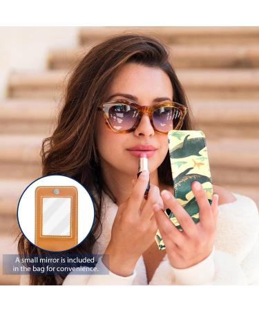 Travel Lipstick Organizer Case - Portable Makeup Bag with Mirror | Art Whale Pattern - Perfect for International Shipping - Buy Online on GoSupps.com