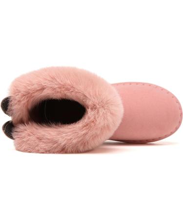 Yeeteepot Baby Girls' Winter Snow Boots | Boys Warm Lined Anti-Slip Booties | Plush Kids Shoes | Indoor Soft Toddler Booties 11.5 UK Child B Pink - Buy Online on GoSupps.com
