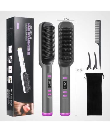 Buy Hair Straightener Brush - 30-Speed Negative Ion Styling Comb for Fast Home & Salon Use - Buy Online on GoSupps.com