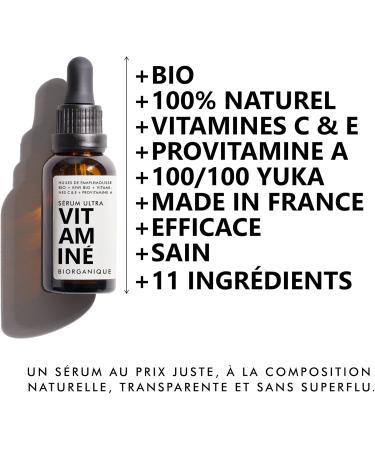  Biorganique Multi-Action Face Serum | Vitamin C/E + Provitamin A | 100% Natural | With Organic Kiwi Oil + Organic Jojoba Oil + Organic Grapefruit Oil + Sugar Cane Squalane | Skin Care/Radiance/Elasticity | 30ml - Buy Online on GoSupps.com