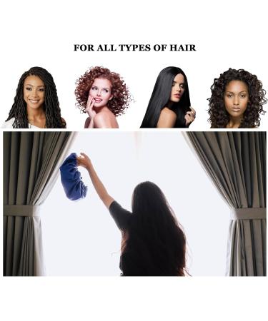 NIXISWAG 2PCS Silk Bonnet Sleep Cap for Curly Hair | Stylish Satin Hair Wrap Set for Women - Purple & Peach Pink - Buy Online on GoSupps.com