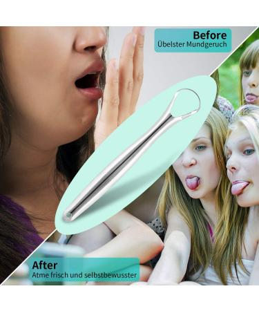 Boenfu Stainless Steel Tongue Cleaner Set - 3 Piece Tongue Scraper for Bad Breath & Oral Care - Buy Online on GoSupps.com