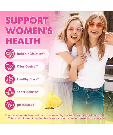 MEENCCD Her Juicy Feminine Probiotics Gummies with Slippery Elm & Lactobacillus Blend Supports pH Balance & Immune Function Promotes Vaginal Wellness Pineapple Flavor 60 Count - Buy Online on GoSupps.com