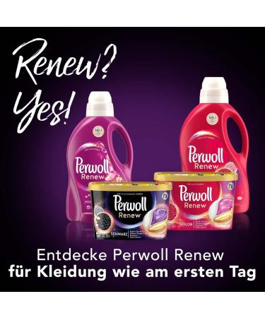 Perwoll Renew Caps Black & Fibre Detergent 36 (2 x 18 Washes) Gentle Cleaning All-in-1 Detergent Caps for Colour Refreshing and Fibre Smoothing for Black & Dark Washing - Buy Online on GoSupps.com