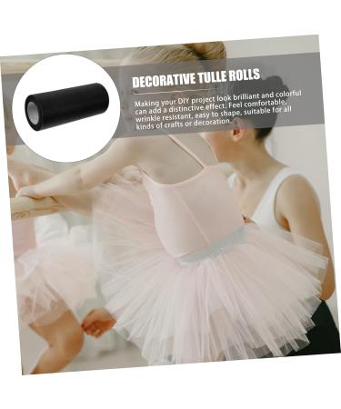 STOBOK 4 Rolls White Skirt Womens Skirts Baby Belt Diy Mesh Ribbon Mesh Belt Wedding Bride Decorative Mesh Black 0.01X15X2285CM - Buy Online on GoSupps.com