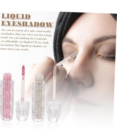 Healeved 2pcs Eyeshadow Eye Makeup Liquid Eye Shadow Make up Shampoo+shield Cosmetics Plastic Silver - Buy Online on GoSupps.com
