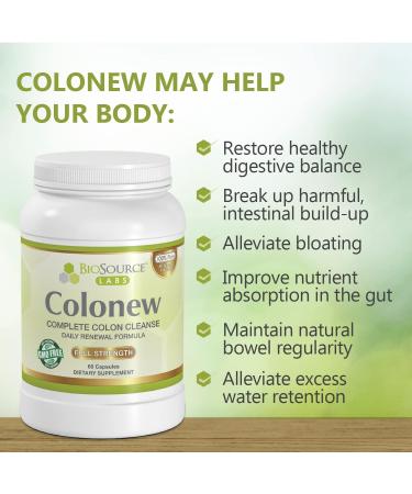 Colonew Complete Colon Cleanse: Natural Detox Supplement - 60 Capsules - Buy Online on GoSupps.com