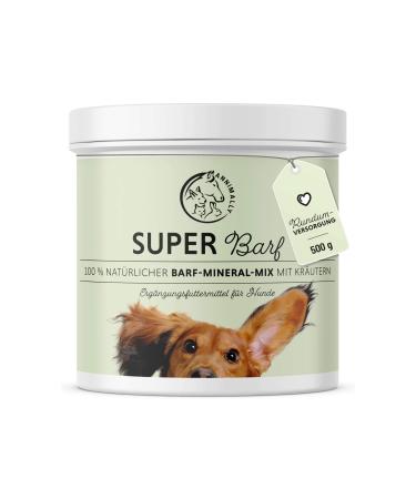 Annimally Barf Addition Powers for Dogs 500g Barf Complete Vitamins & Minerals Mix for optimal nutrient supply - dog minerals feed with vegetables fruit and vitamins 500 g