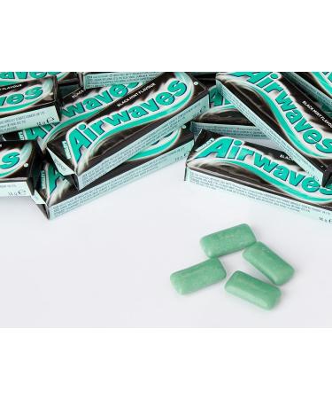 (30 Pack of) Airwaves Black Mint 10pce - 10pc Helps keep Teeth Clean And Mouth Fresh - Buy Online on GoSupps.com