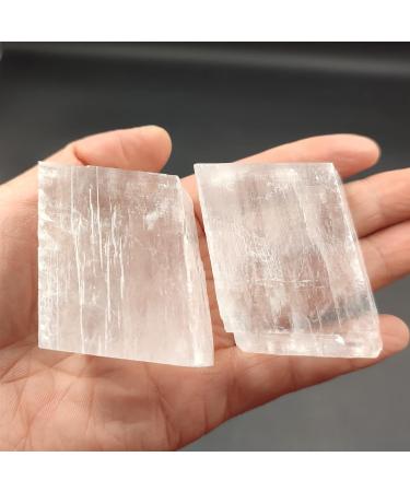 Natural Crystal Rough 1pc Large Natural Optical Calcite Raw White Iceland Spar Quartz Crystal Stone (Size : 1pc Random 50-80g) - Buy Online on GoSupps.com