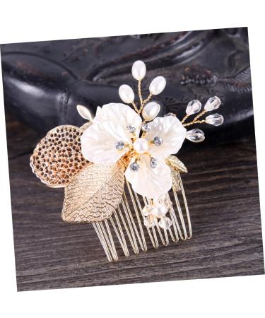 Angoily 1pc Crystal Headpiece Headwear for Women Tiara Women Hair Accessory Bride Comb Leaf - Buy Online on GoSupps.com
